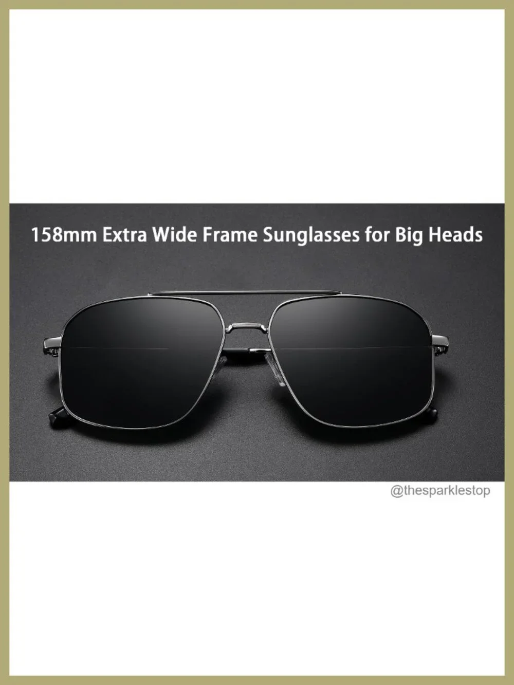 XXL Oversized Polarized Aviator Sunglasses for Big Heads - Extra Wide Frame